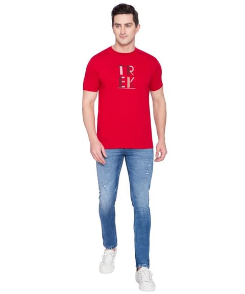 Authenzaa Casual Round Neck T-Shirt ARRNT001 Maroon