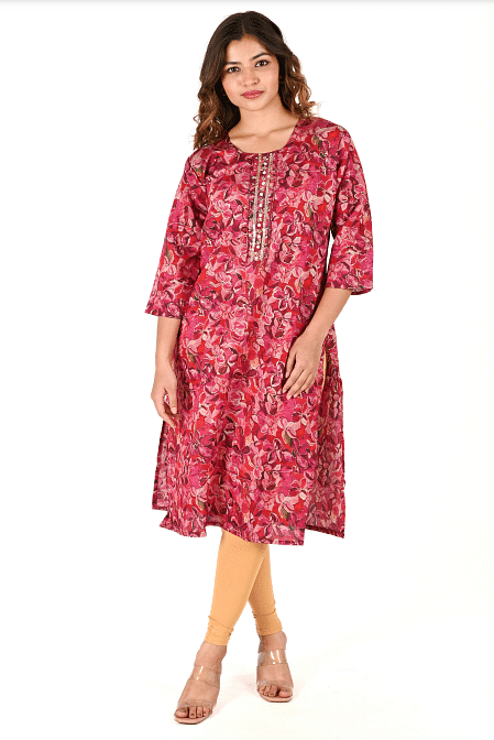 Authenzaa Women Fashion Kurti SFKRT121 Pink