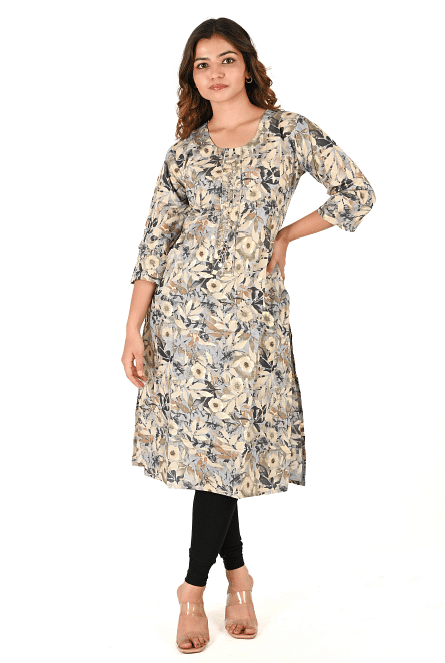 Authenzaa Women Fashion Kurti SFKRT121 Grey