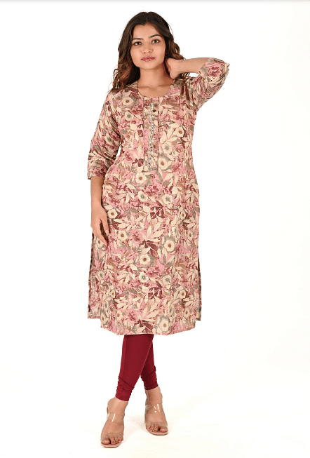 Authenzaa Women Fashion Kurti SFKRT121 Onion