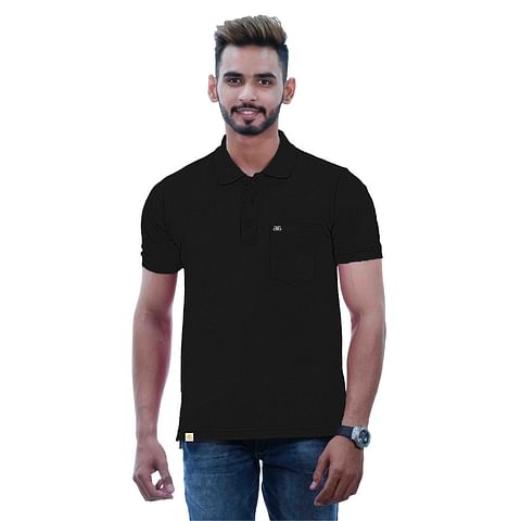Authenzaa Men Polo T-Shirt SFPT001 Black