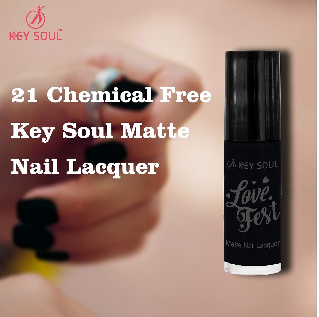 Key Soul Matte Nail Paint (7ml) - M04 Downtime Black