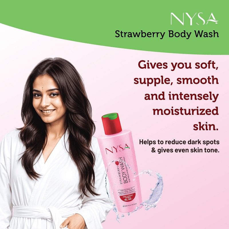 Nysa Strawberry Body Wash, 200 ml