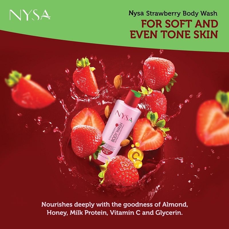 Nysa Strawberry Body Wash, 200 ml