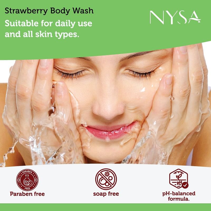 Nysa Strawberry Body Wash, 200 ml