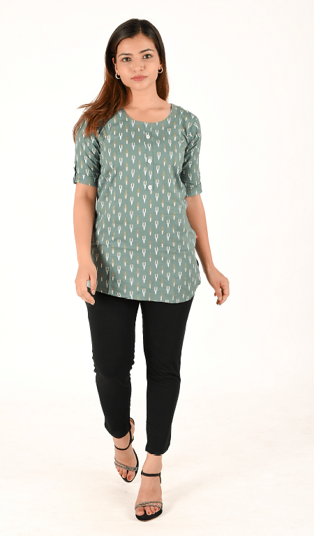 Authenzaa Women Fashion Kurti SFKRT123 Pista