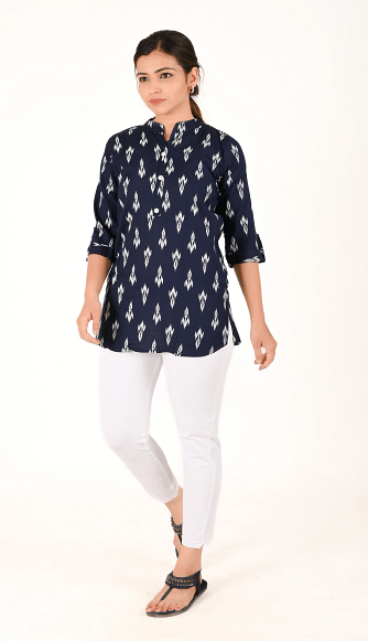 Authenzaa Women Fashion Kurti SFKRT123 Navy