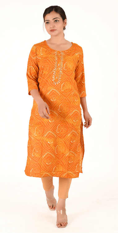 Authenzaa Women Fashion Kurti SFKRT125 Yellow 