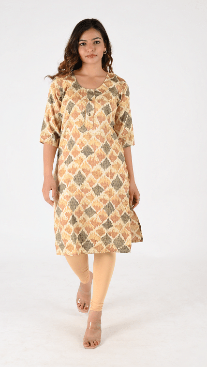 Authenzaa Women Fashion Kurti SFKRT126 Golden