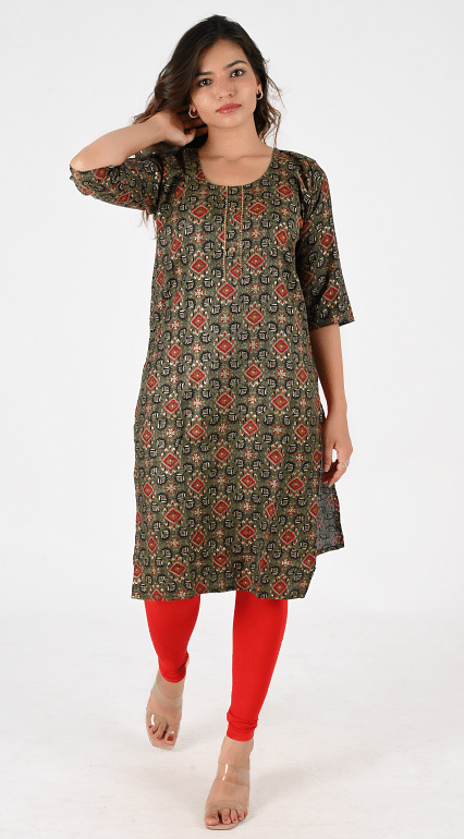 Authenzaa Women Fashion Kurti SFKRT126 Grey