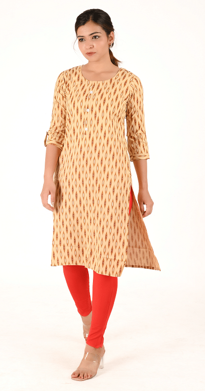 Authenzaa Women Fashion Kurti SFKRT127 Golden