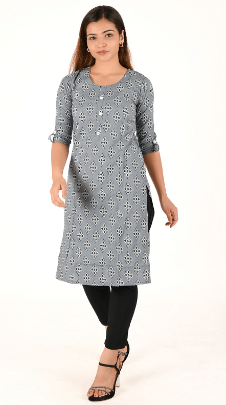 Authenzaa Women Fashion Kurti SFKRT127 Grey