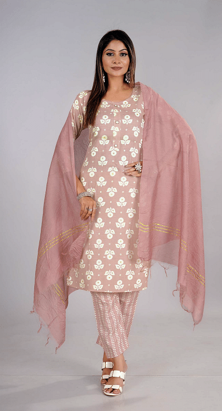 Authenzaa Women Fashion Kurti SFKST068 Pink