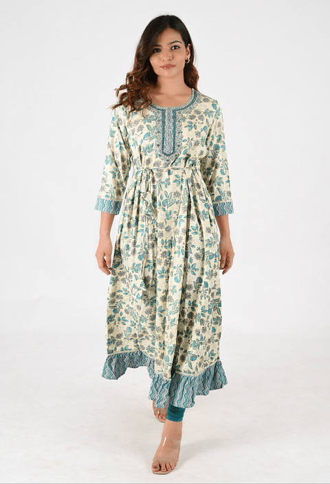 Authenzaa Women Fashion Kurti SFKRT129 Green