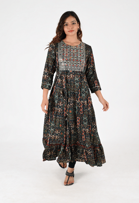 Authenzaa Women Fashion Kurti SFKRT130 Blue 