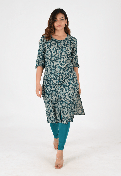 Authenzaa Women Fashion Kurti SFKRT131 Sea Green 