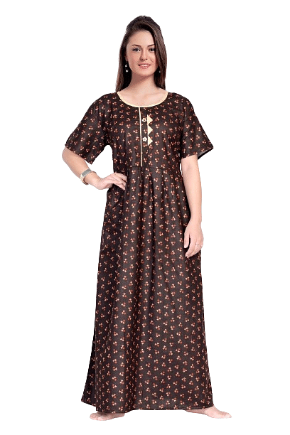 Authenzaa Women Nighty SMWN001 Coffee 