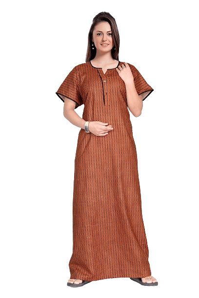 Authenzaa Women Nighty SMWN002 Orange