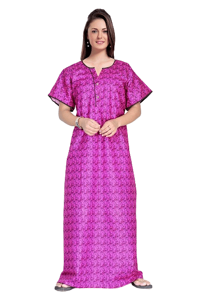 Authenzaa Women Nighty SMWN002 Pink