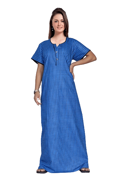 Authenzaa Women Nighty SMWN002 Blue 