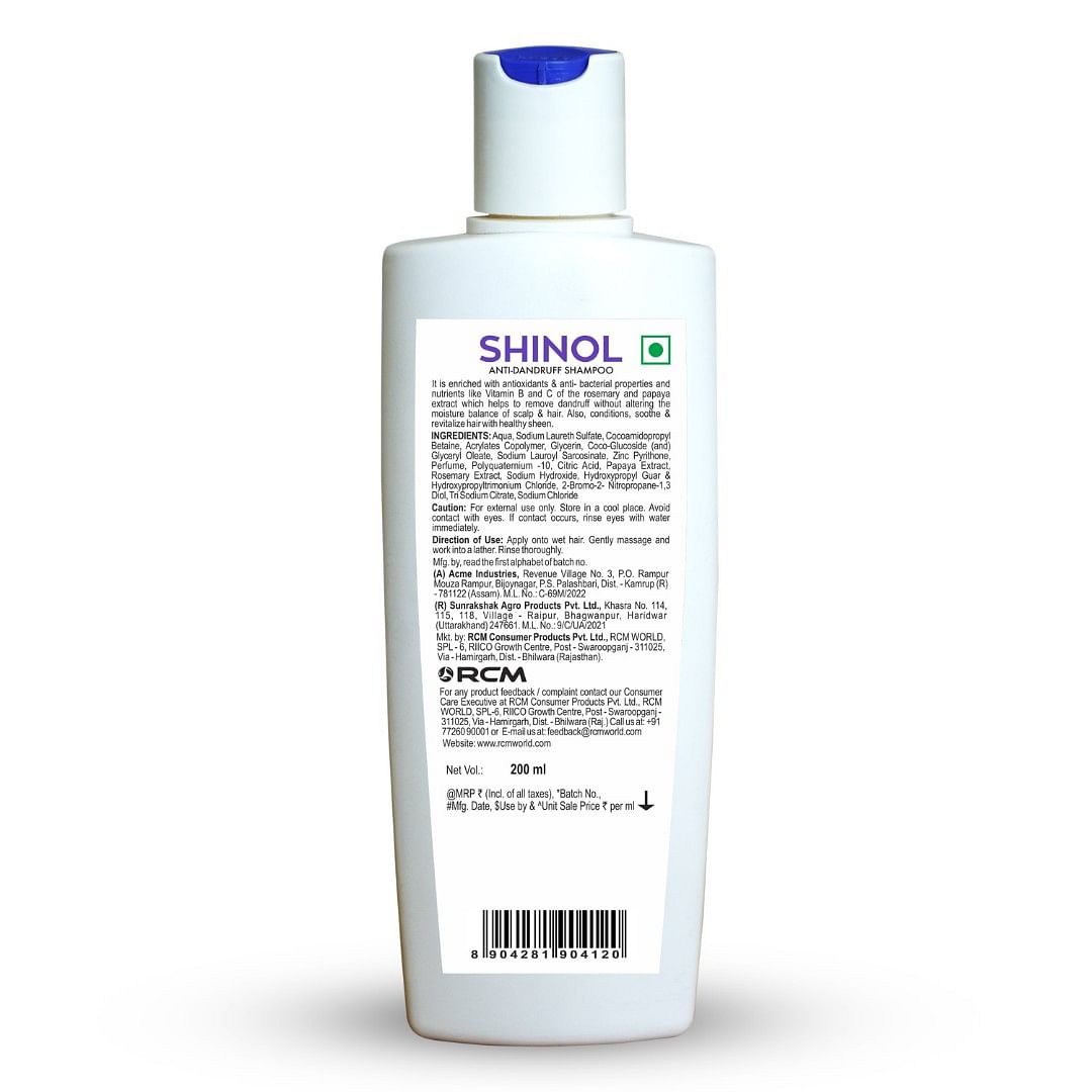 Shinol Anti Dandruff Shampoo, 200 ml