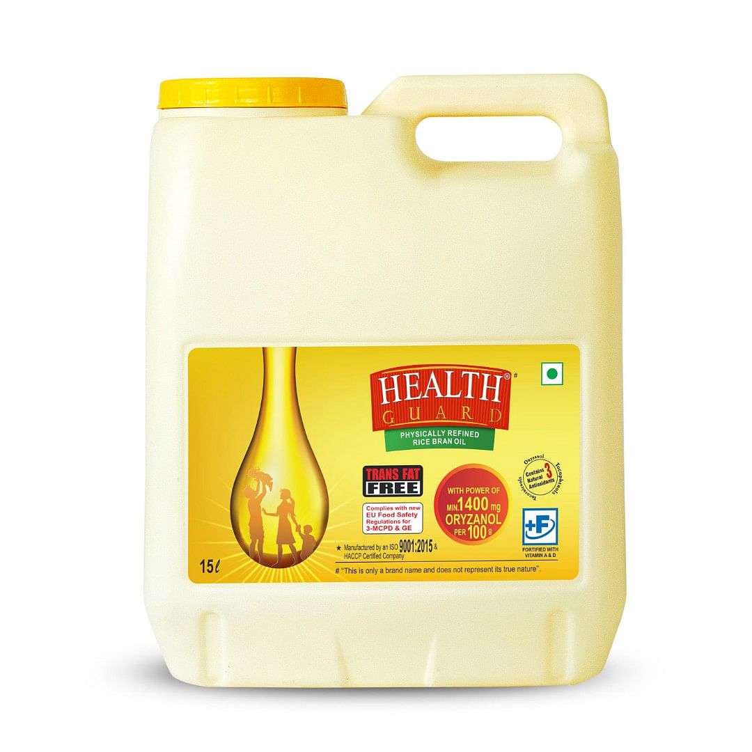 Health Guard Rice Bran Oil, 15 ltr