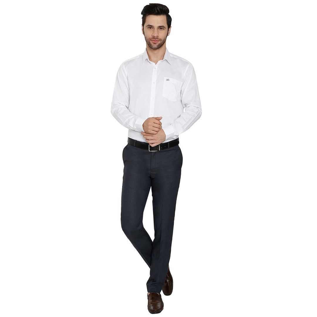 Authenzaa Men Premium Formal Shirt APFS001 White 