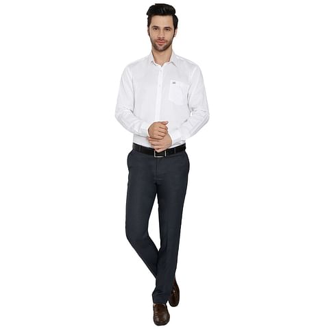 Authenzaa Men Premium Formal Shirt APFS001 White 