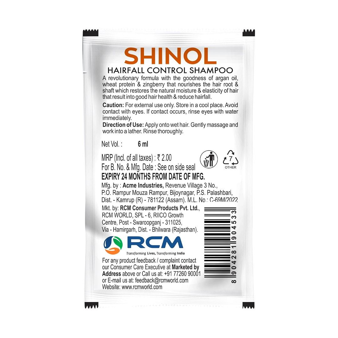 Shinol Hairfall Control shampoo, 6 ml