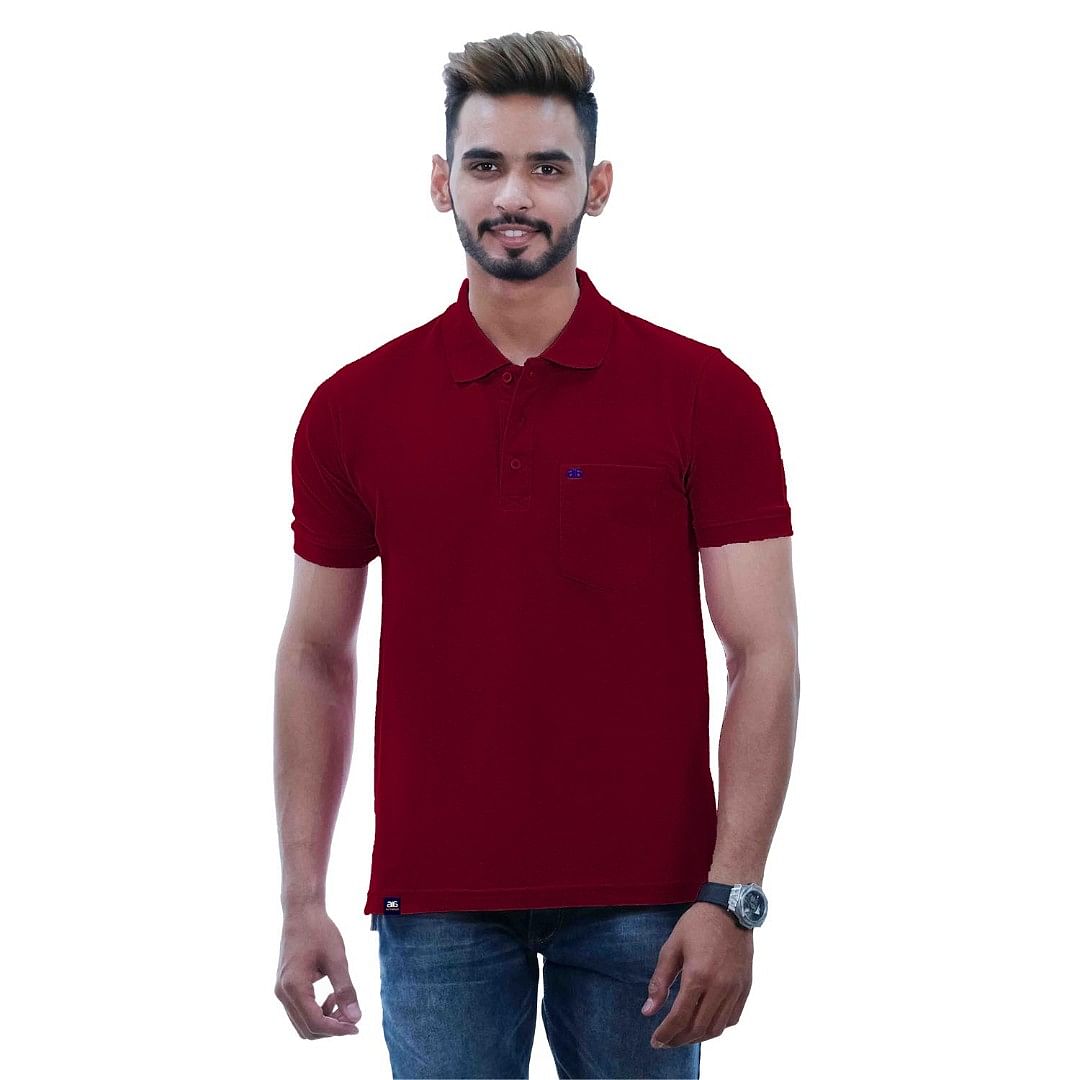 Authenzaa Men Polo T-Shirt SFPT001 Maroon