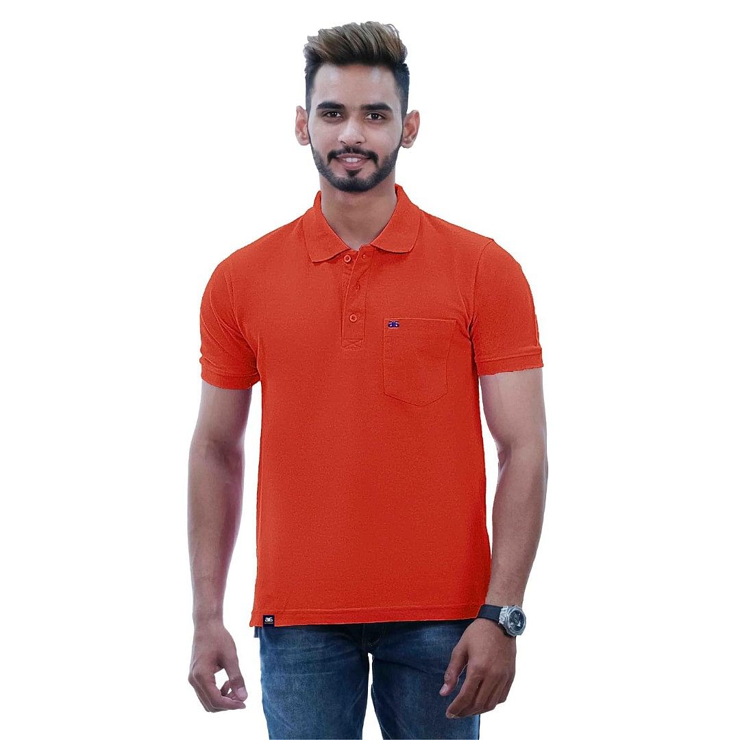 Authenzaa Men Polo T-Shirt SFPT001 Orange 