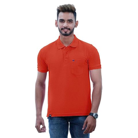 Authenzaa Men Polo T-Shirt SFPT001 Orange 