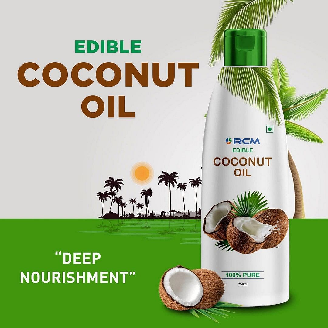 RCM Edible Coconut Oil bottle, 250 ml