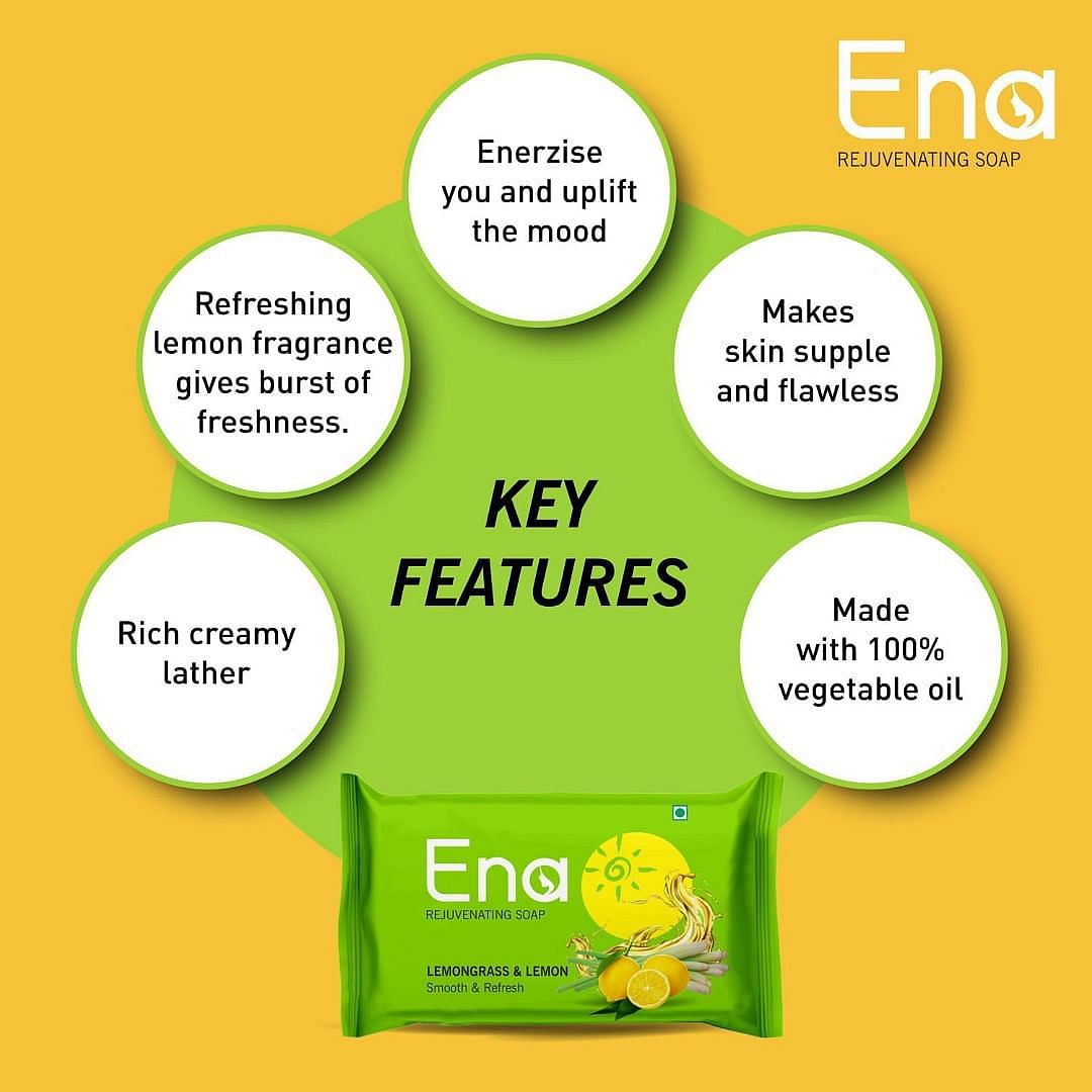 Ena Lemongrass and Lemon Soap, 75 g