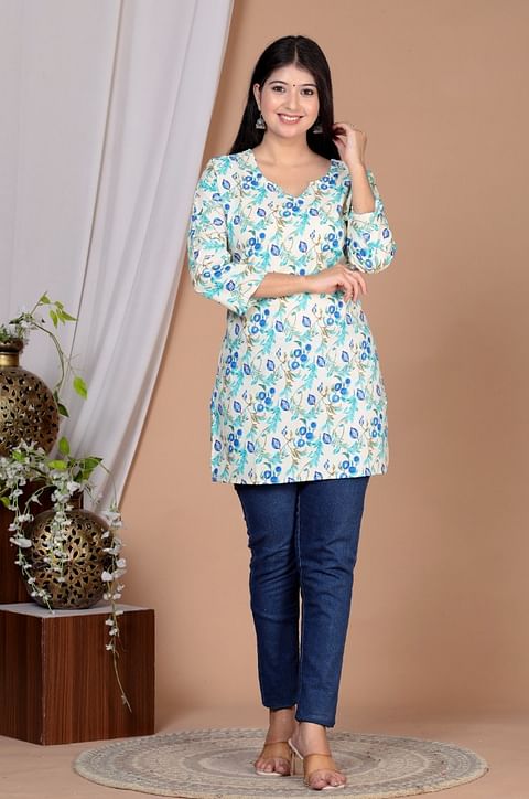 Authenzaa Women Fashion Kurti SFKRT134 Rama