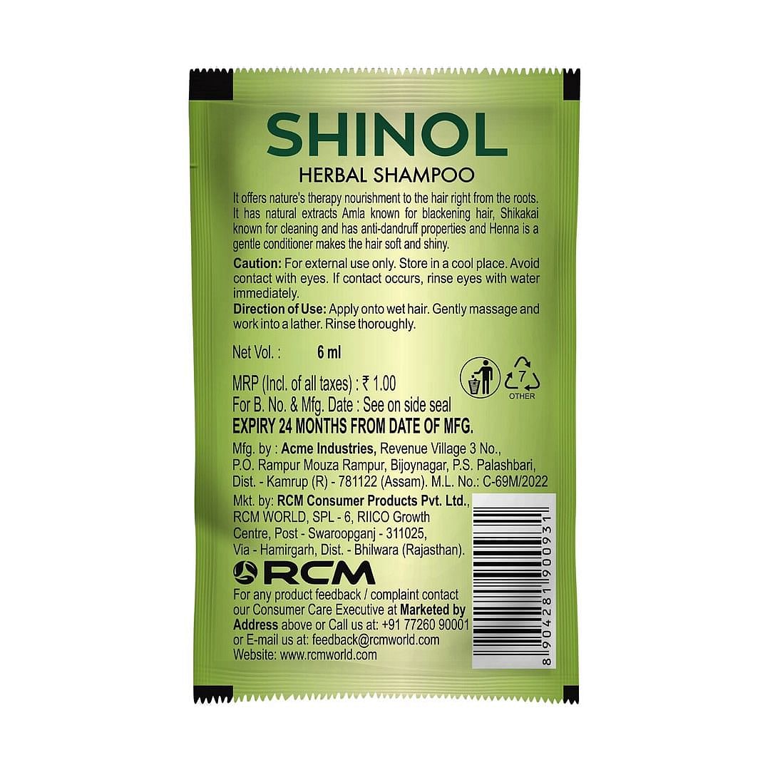 Shinol Herbal Shampoo, 6 ml