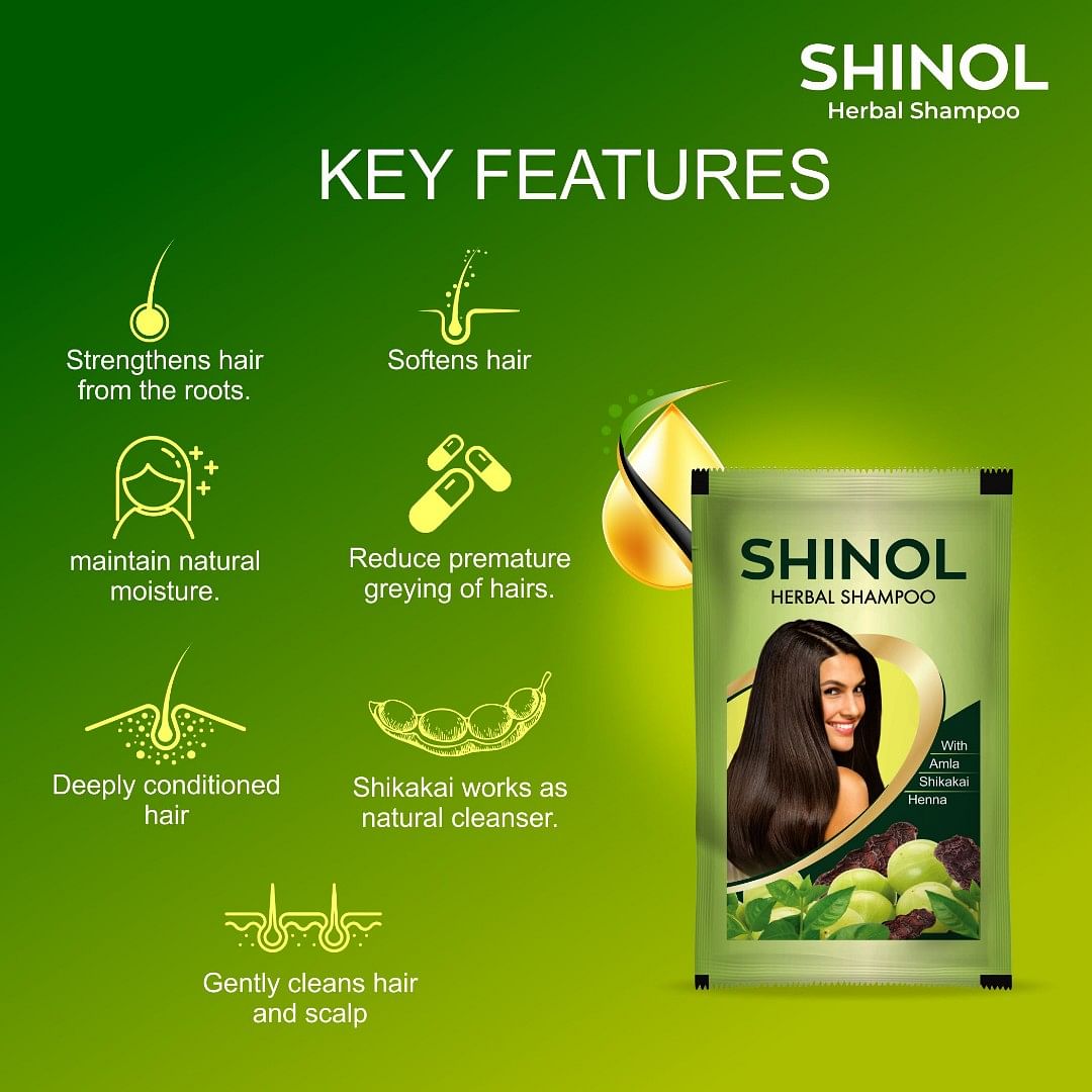 Shinol Herbal Shampoo, 6 ml