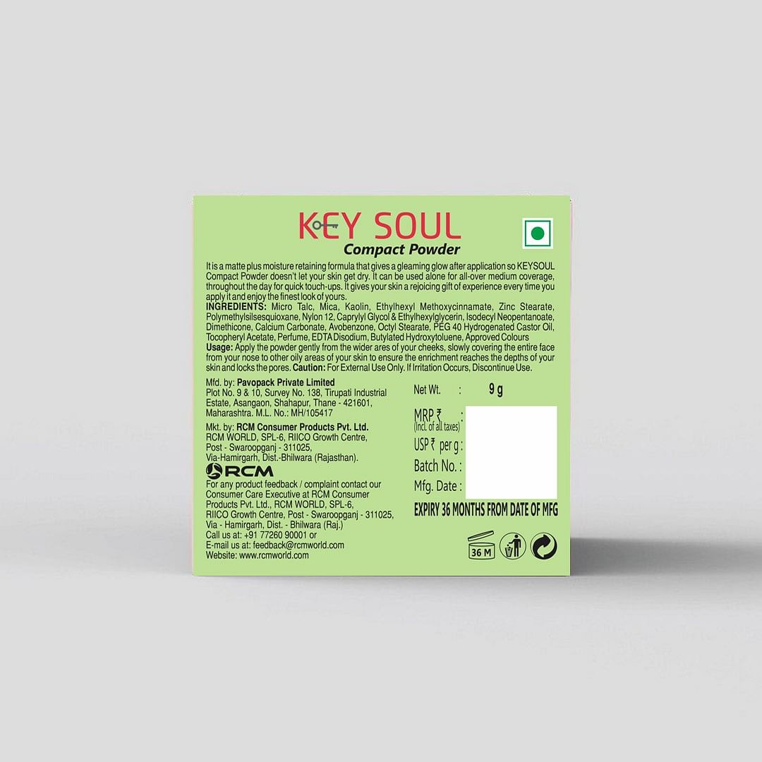 Key Soul Compact Powder (9 gm) - Medium