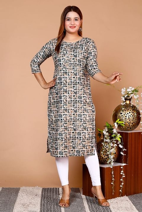 Authenzaa Women Fashion Kurti SFKRT138 Grey