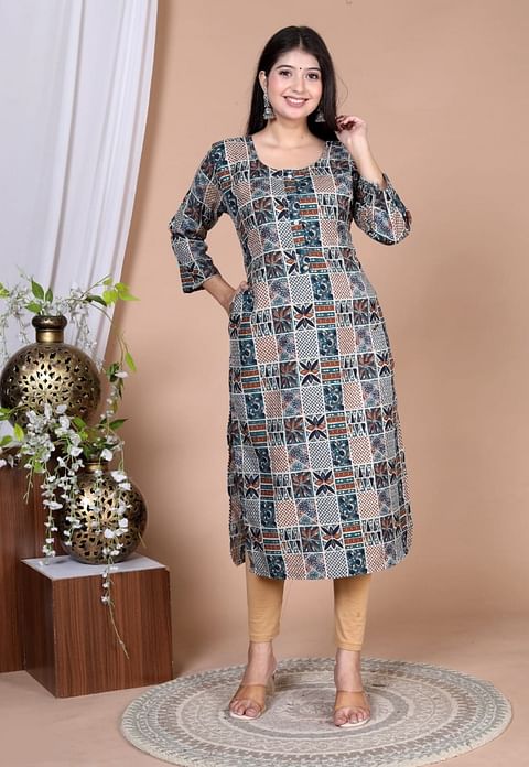 Authenzaa Women Fashion Kurti SFKRT139 Blue 