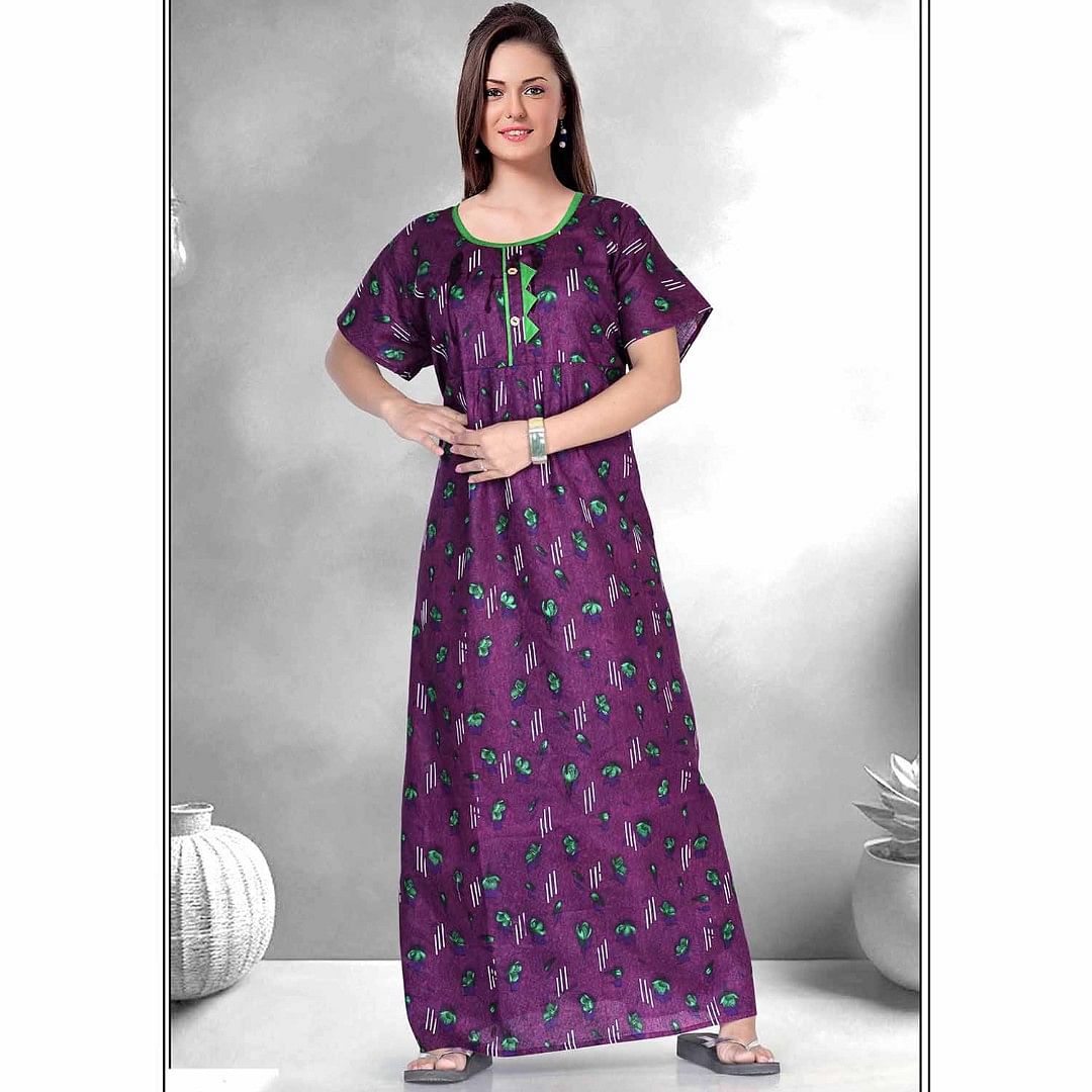 Authenzaa Women Nighty SMWN003 Wine