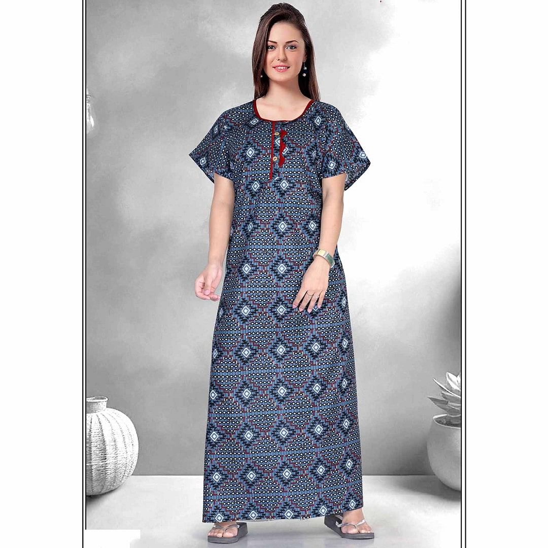 Authenzaa Women Nighty SMWN003 Grey