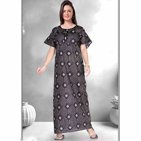 Authenzaa Women Nighty SMWN003 Coffee