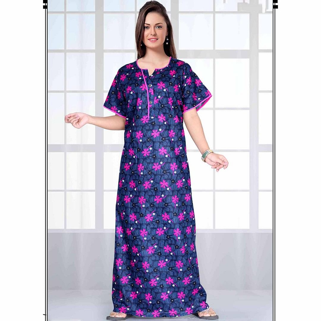 Authenzaa Women Nighty SMWN004 Dark Grey