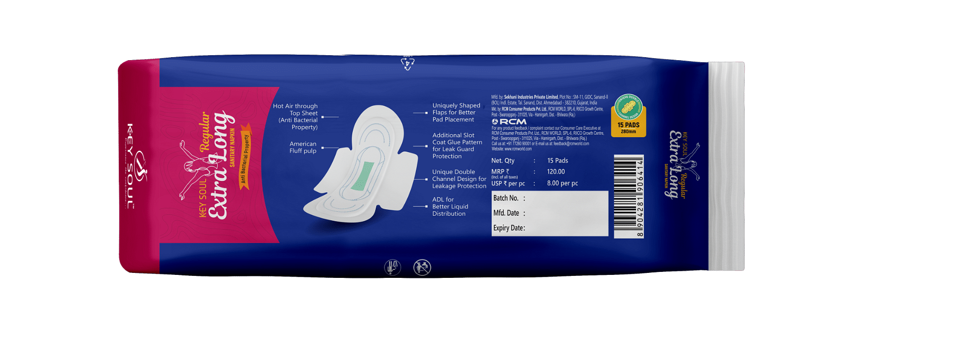 Key soul Regular extra long Sanitary Napkin 