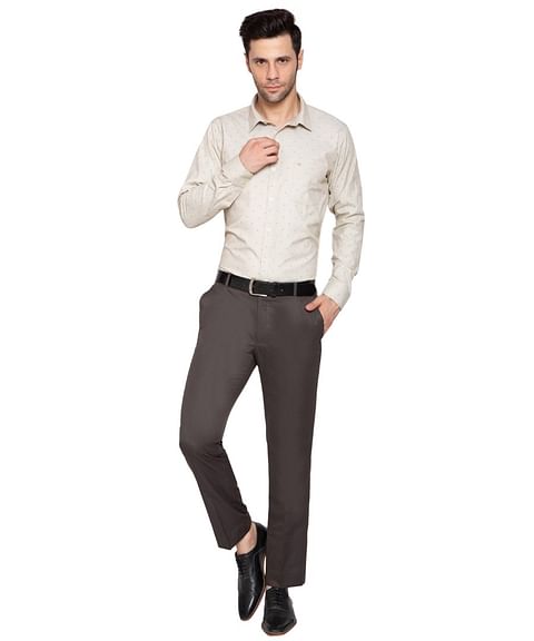 Authenzaa Men Formal Shirt ITFS002 Beige