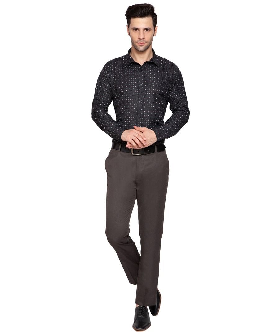 Authenzaa Men Formal Shirt ITFS002 Black