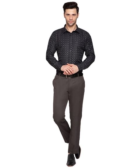Authenzaa Men Formal Shirt ITFS002 Black