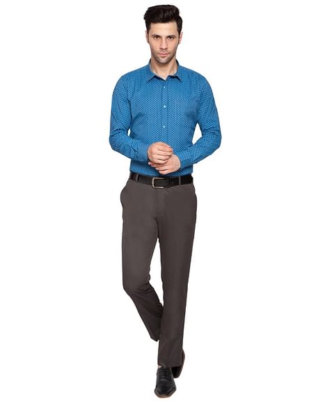 Authenzaa Men Formal Shirt ITFS002 Peacock Green