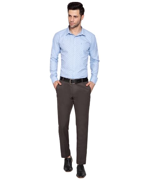 Authenzaa Men Formal Shirt  ITFS002 Sky Blue 